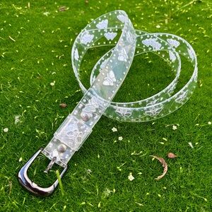 ***SOLD*** Clear Butterfly Print Belt
